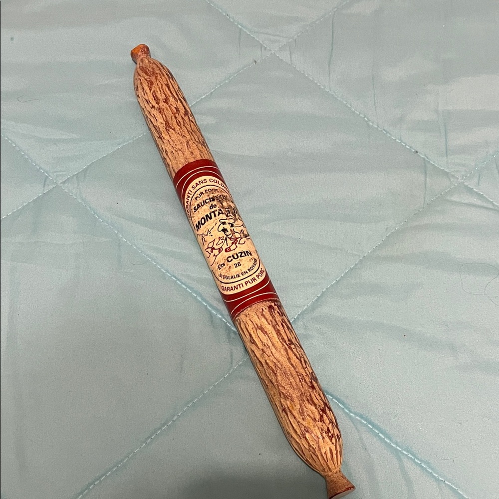 Whimsical Wooden Sausage-Shaped Kitchen Knife
